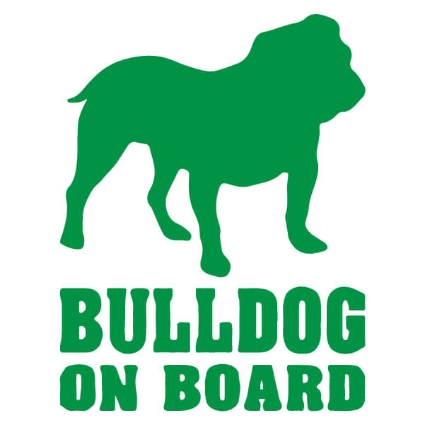 Adesivo Cane Auto - Bulldog on Board