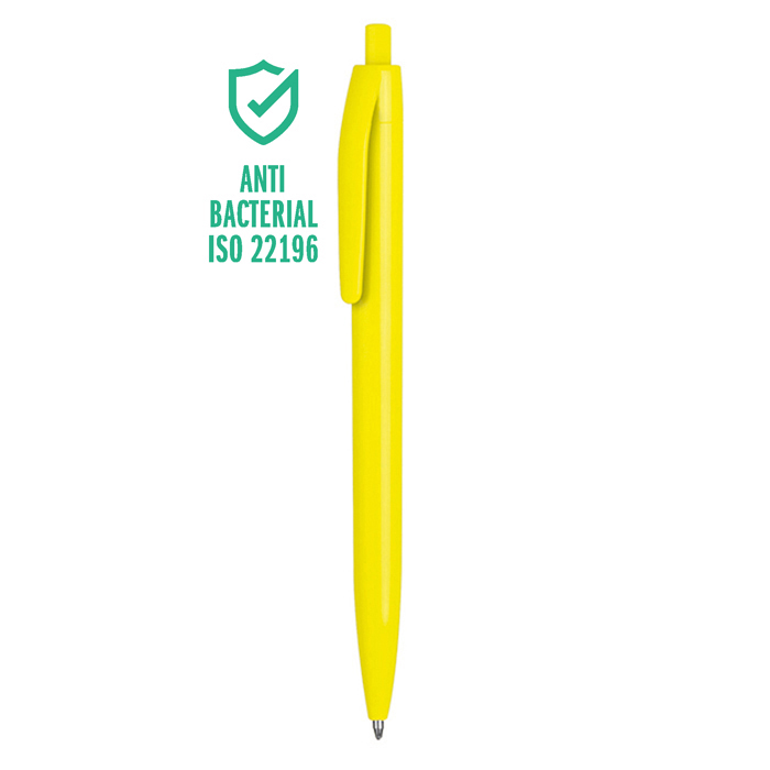 Penna in plastica personalizzabile colore Giallo Fluo